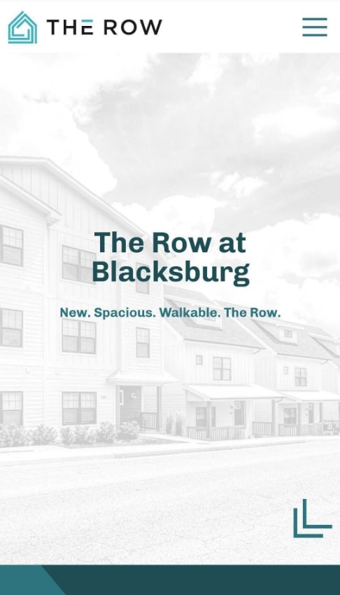 Mobile responsive mockups of Rowburg homepage