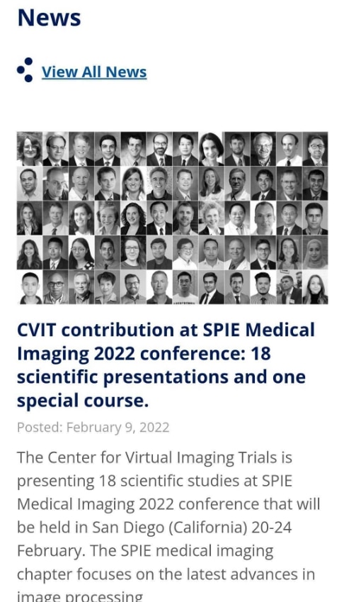 Mobile responsive design of CVIT blog