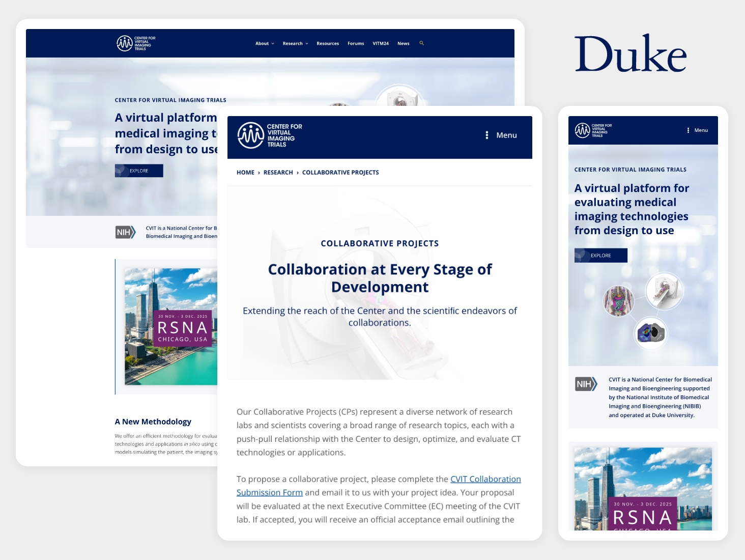 Duke Lab University website mockup with clean and modern web design and development