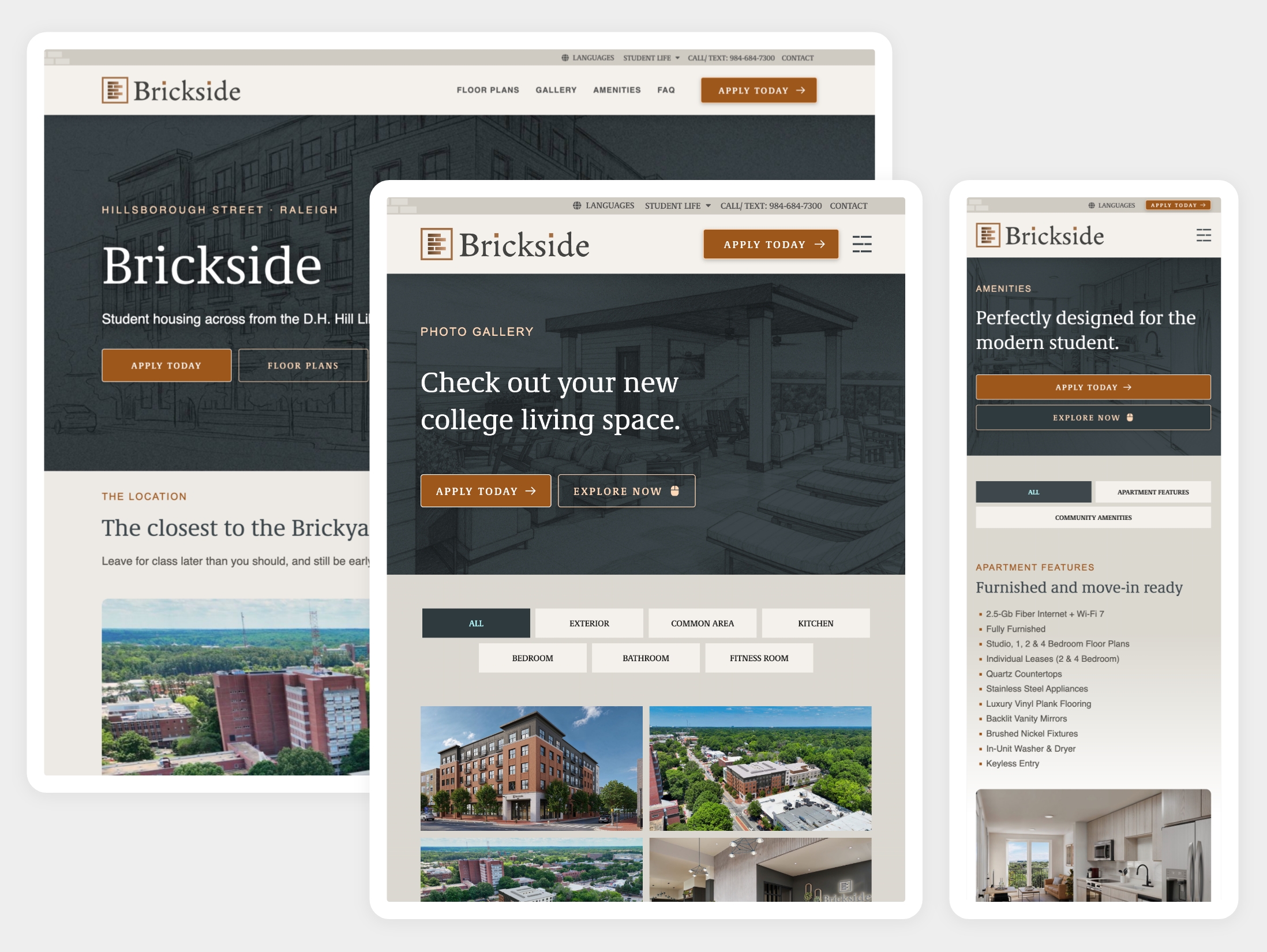 Brickside Student Housing mockup