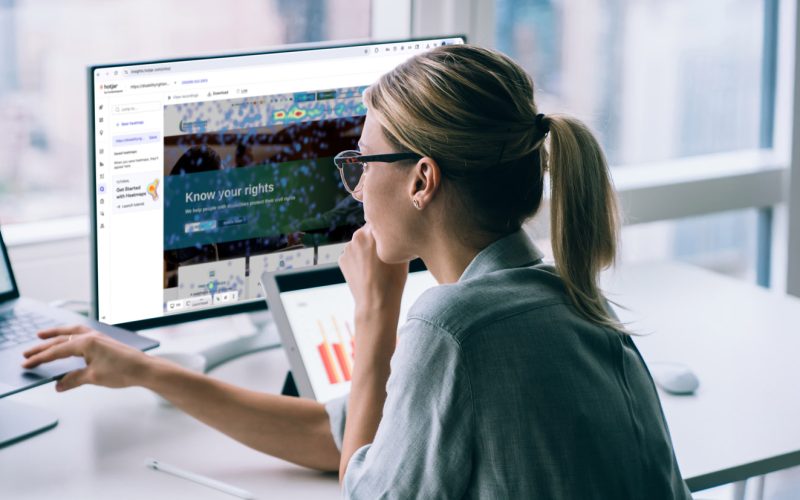 Nonprofit website by CH Web Agency with data analytics overlay