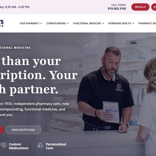 Warren's Drug Store Website Screenshot